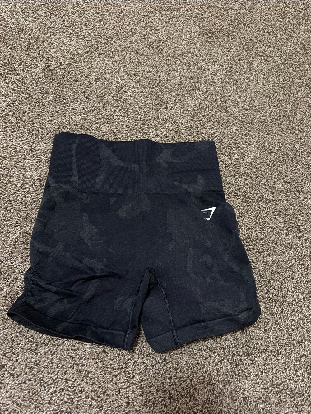 Gymshark Black Camo High-Waist Shorts